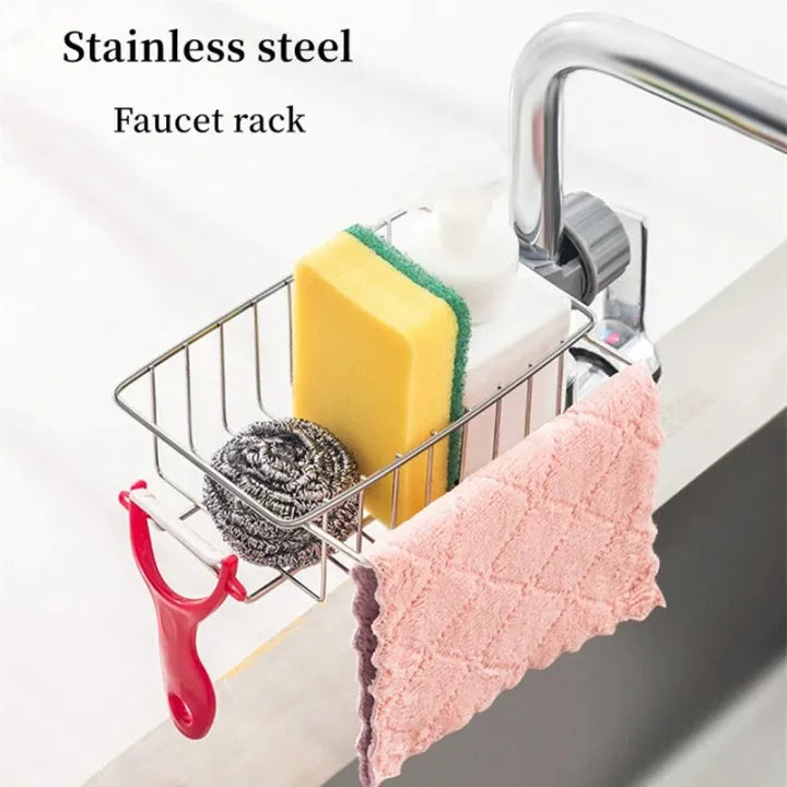 Rotatable Stainless Steel Sink Drainer & Storage Rack
