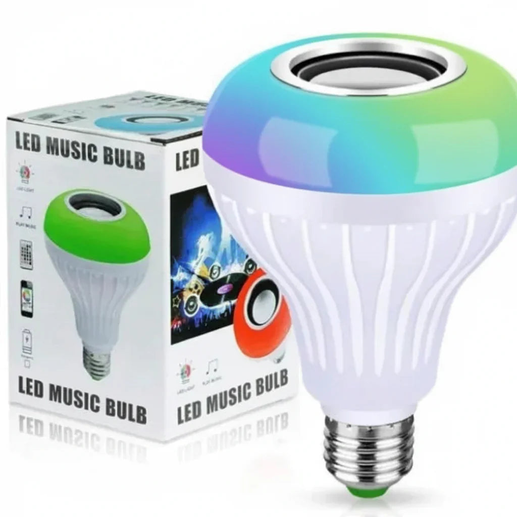 Smart LED RGB Bluetooth Speaker Bulb 12W E27 Multi Color Changing Light Bulb with Remote Control