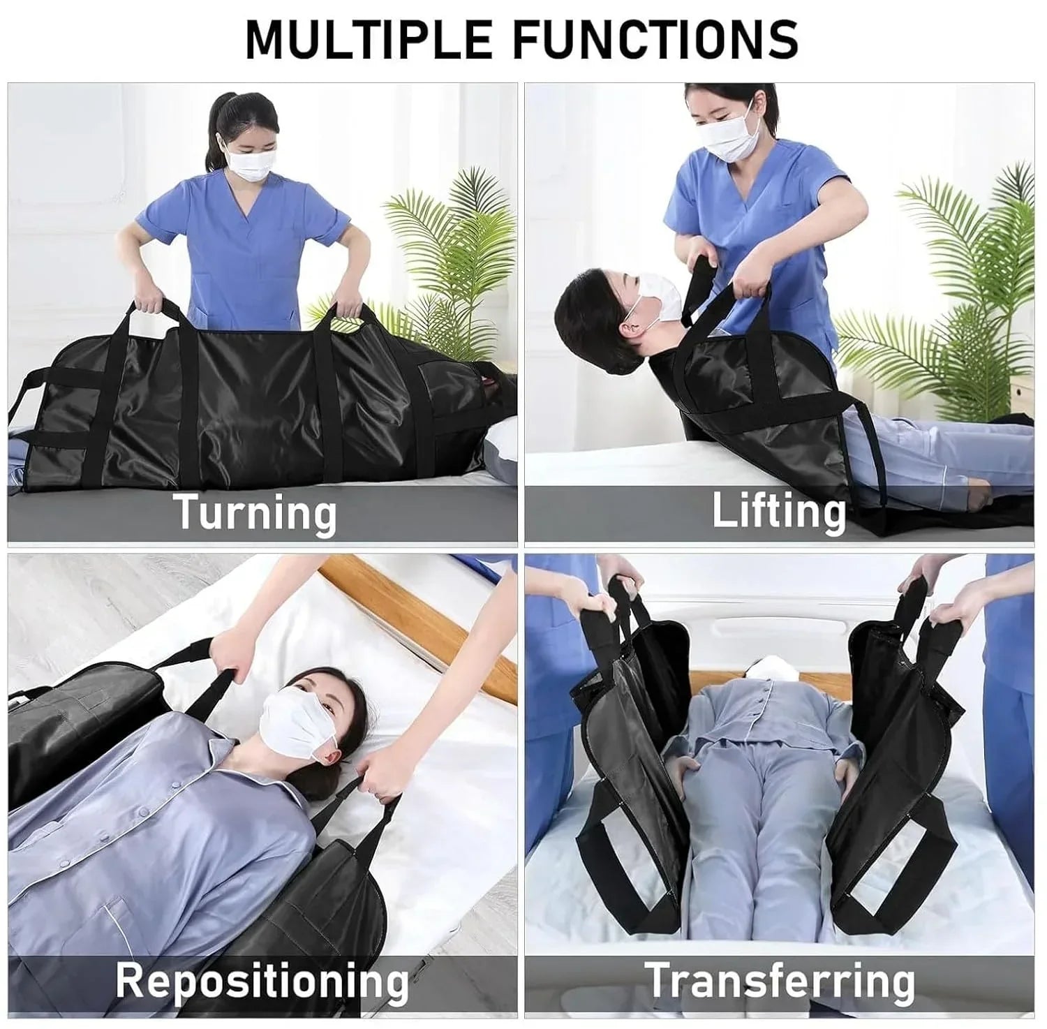 Positioning Bed Pad with Reinforced Handles - 1 Pack 43" x 36