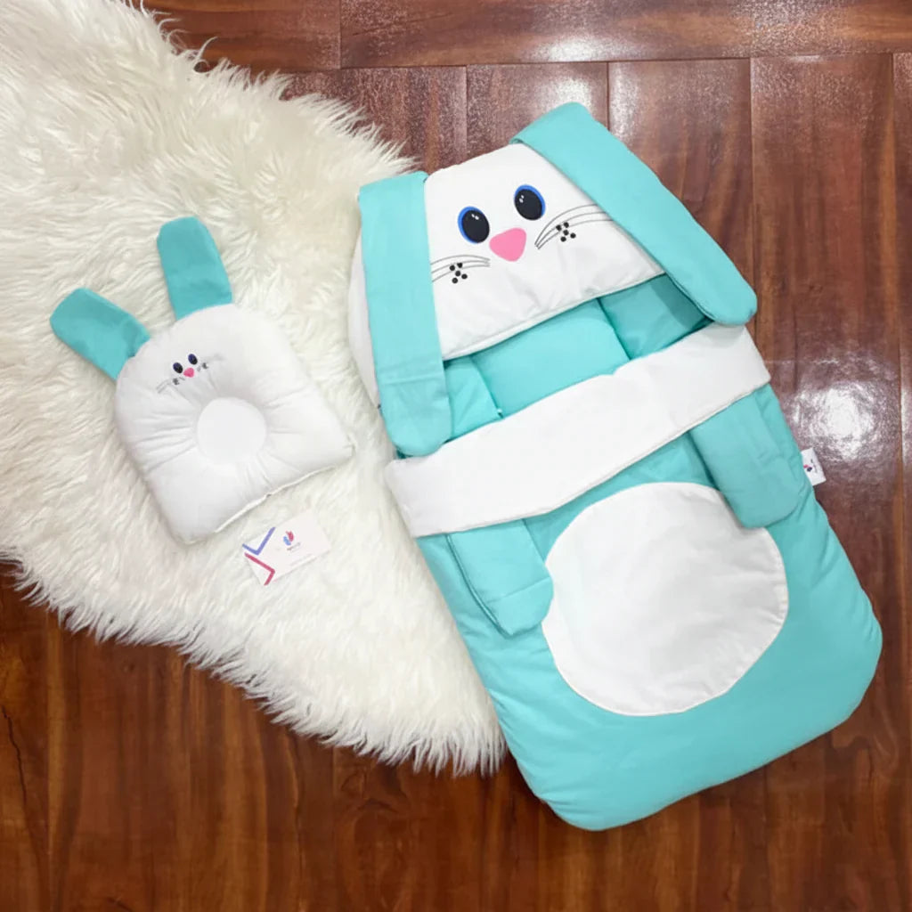 Cute character carry nest bister with head pillow