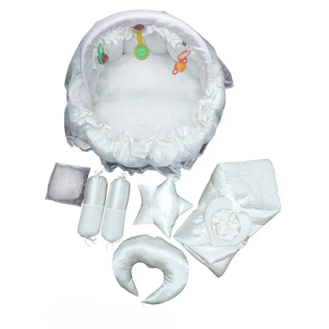 11-in-1 Baby Bedding Set with Play Gym, Blanket & Pillows